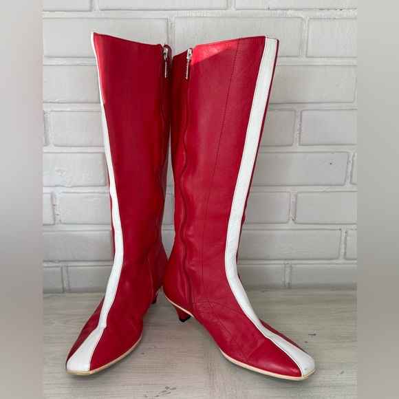 Vintage Lacoste Holly Leather Boots – Flamme/White, Size 7 (Fits Like 7.5–8) - Picture 7 of 12